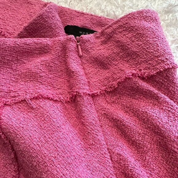 🌷Y2K🌷W.D.N.Y. Silk Lined Pink Barbiecore Skirt Women's Size 10 - Picture 6 of 12